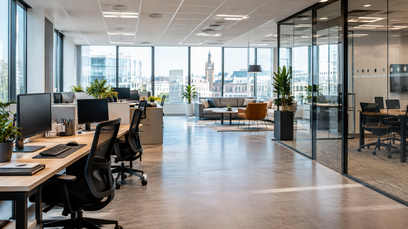 Proactive Cleaners deep cleaning a commercial workplace